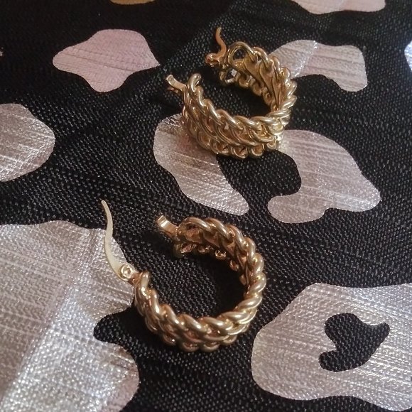 Small Twisted Hoops - Picture 1 of 3